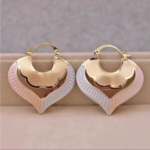 14K Gold Plated Heart-Shaped Earrings